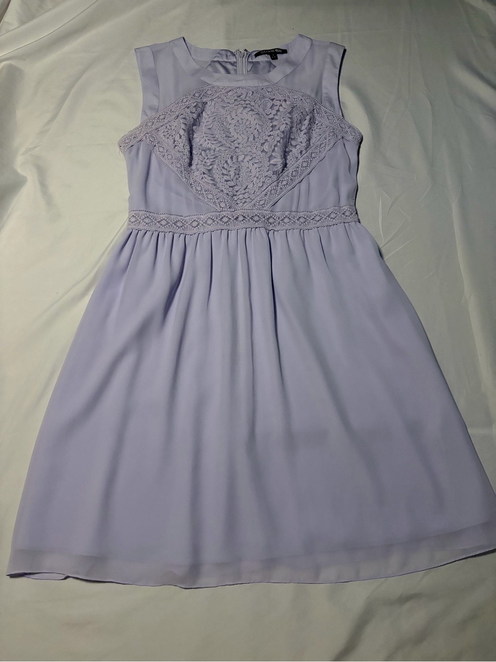 Gianni Bini Lavender Purple Lace Mini Dress Sz 8